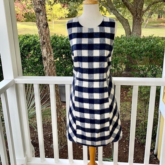 Brooks Brothers Wool Buffalo Plaid Sheath Dress - Picture 3 of 9